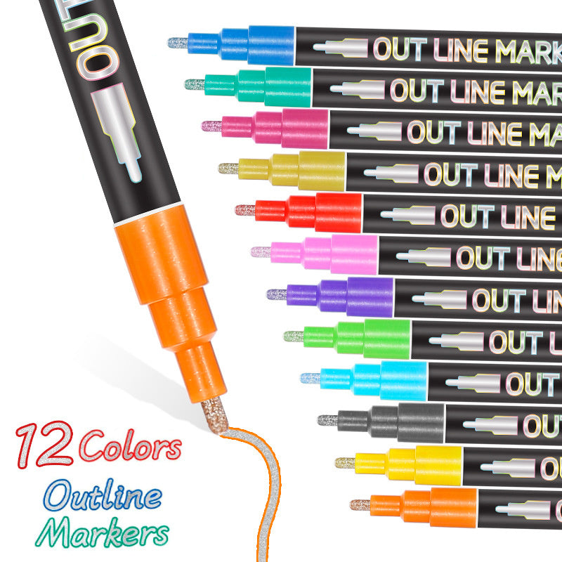 Easter Colors Outline Markers - Set of 8, 12, 20