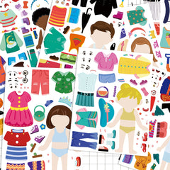 Cartoon Character Dressup Stickers DIY at Will - Creative Imaginative Play