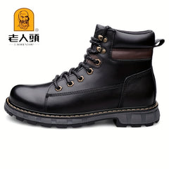 LAORENTOU Men's Leather Oxford Waterproof Ankle Boots