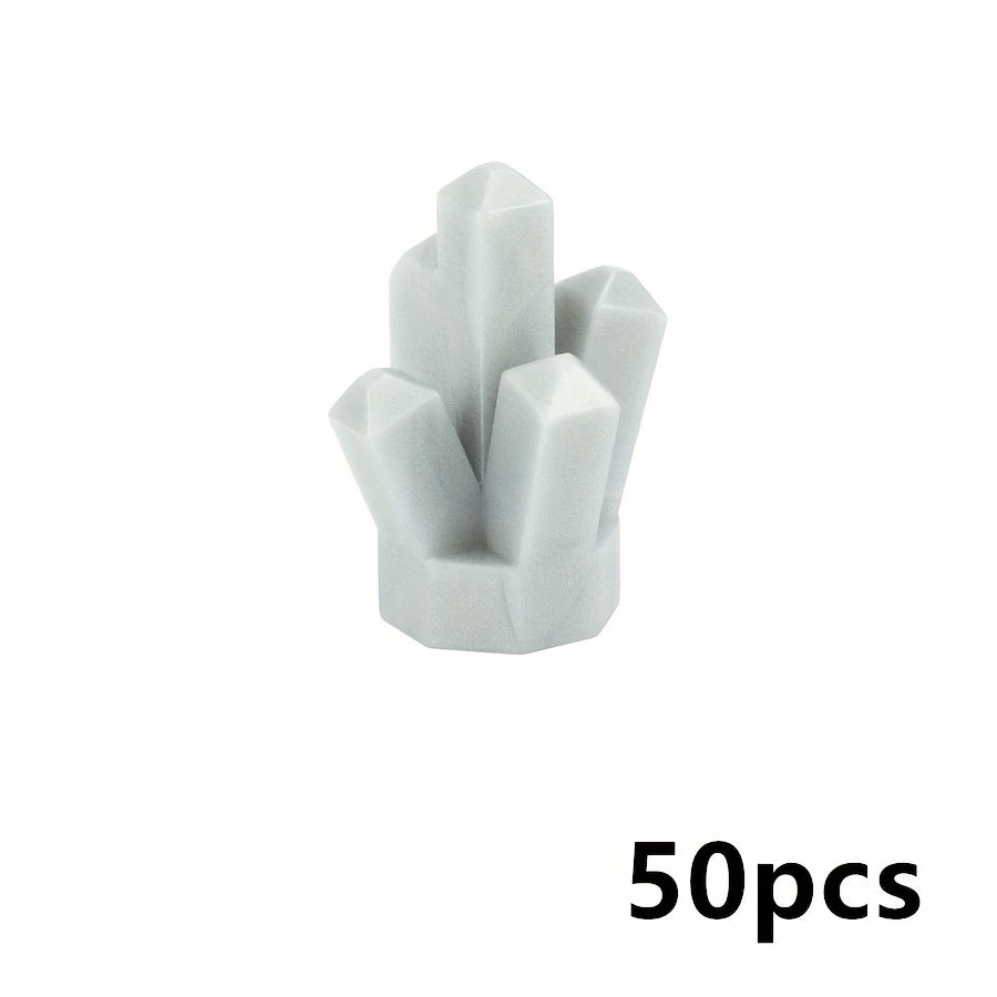 50pcs MOC Transparent Crystal Stone Building Blocks Model Accessories