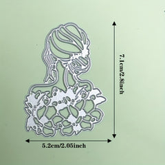 Flowers Lady Pattern Die Cuts For Card Making Cutting Dies Stencil