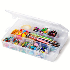 Large Plastic Compartment Container Bead Storage Organizer Box