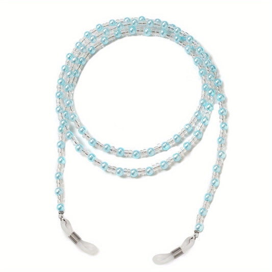 Pearl Beaded Glasses Chain Eyeglasses Lanyard Strap Face Cover Retainer