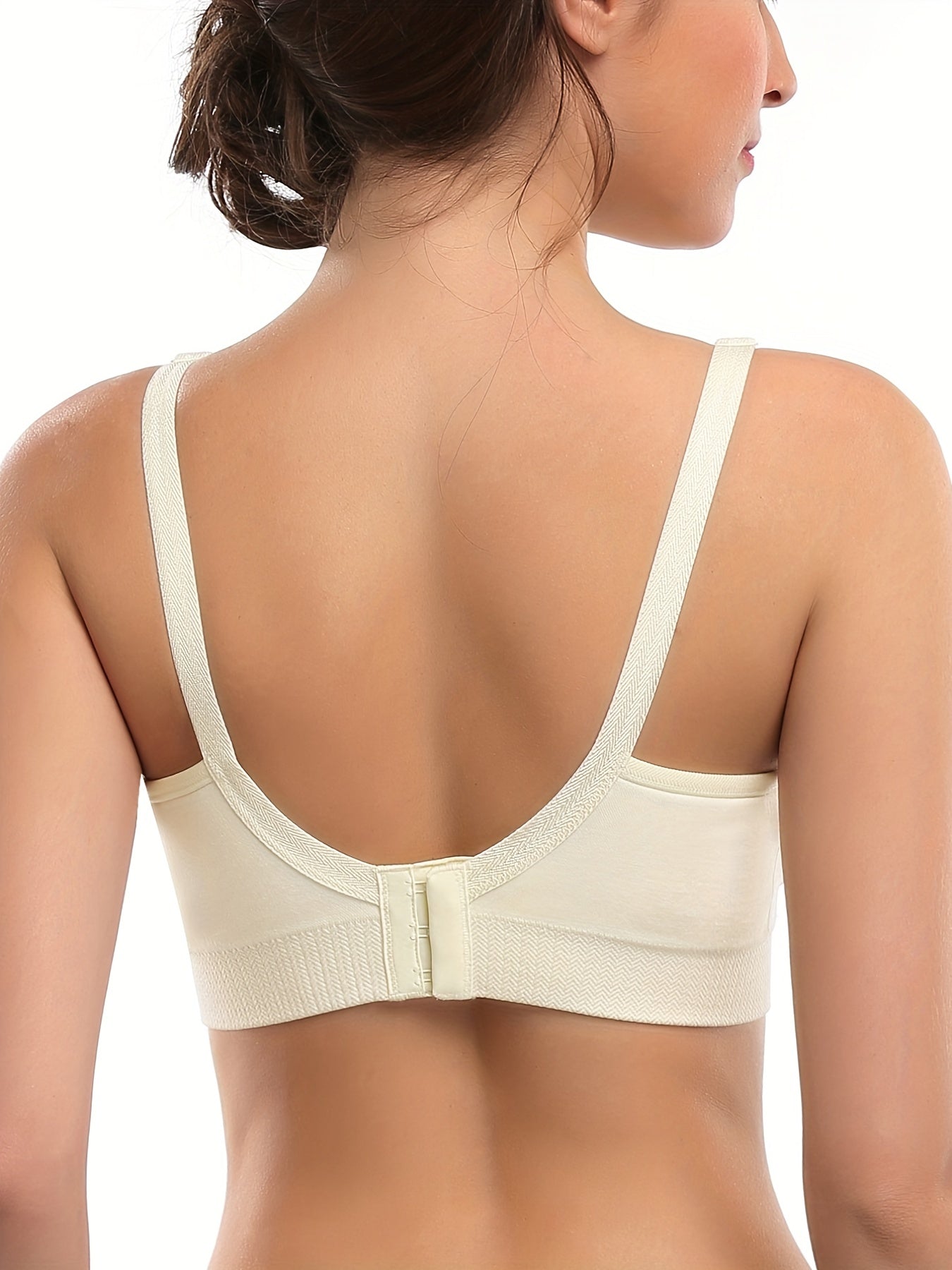 Front Buckle Nursing Bra Wireless Breathable Breastfeeding Bra