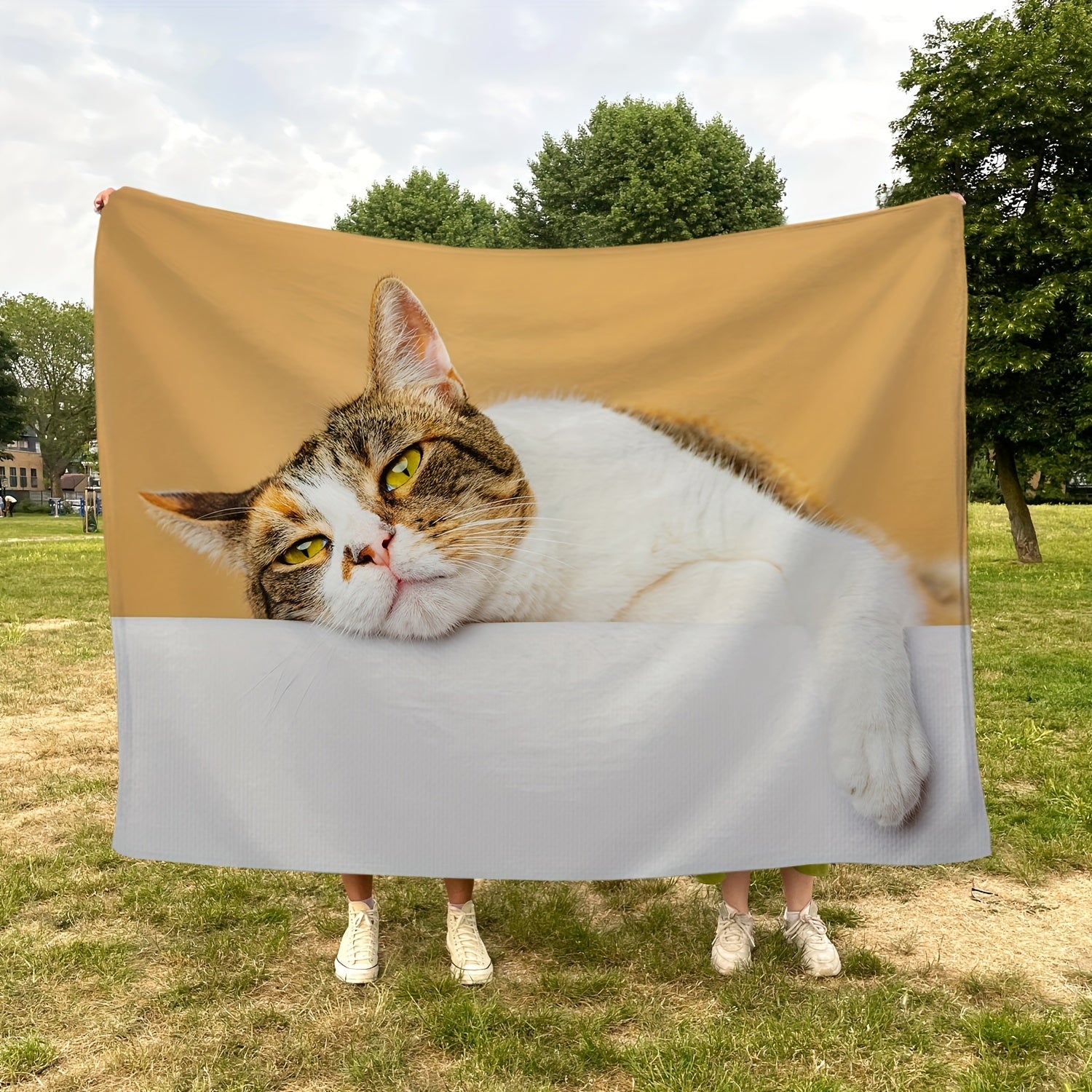Kitten Flannel Blanket Soft Plush Fluffy Warm Cozy Blanket