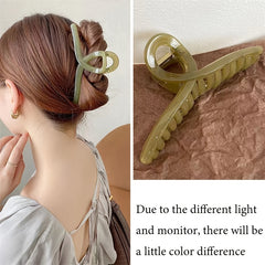 4pcs Transparent Hair Grab Clip Large Solid Hairpin Strong Hold