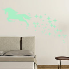 Unicorn Luminous Wall Stickers Glow In The Dark Stars