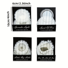 30pcs Retro Lace Stickers DIY Decorative Journal Scrapbook Planner Stickers