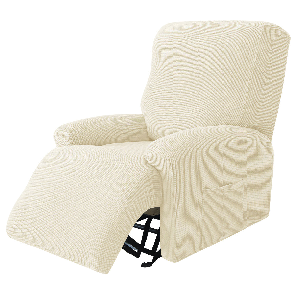 Jacquard Recliner Chair Slipcover Protector Set - 4pcs