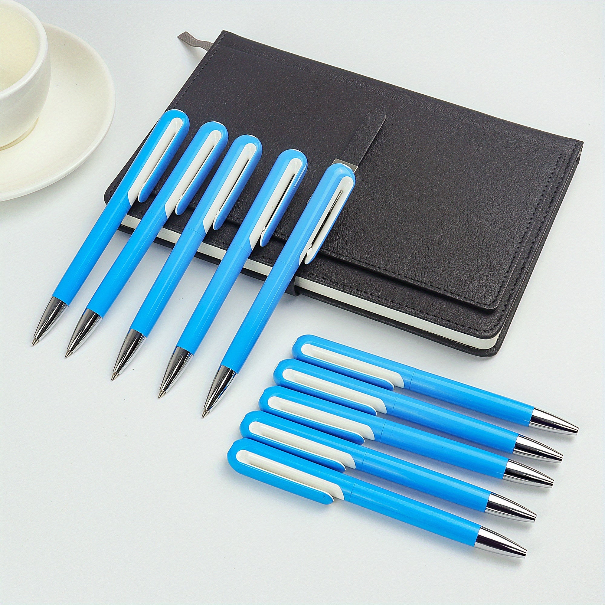 16pcs Plastic Ballpoint Pen Body for Students and Professionals - Black Ink