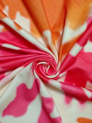  Tie Dye Long Sleeve Notched Neck Mini Dress