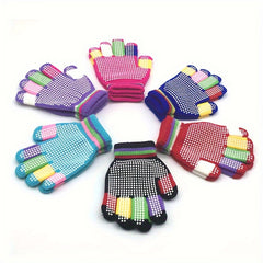 Polka Dot Print Winter Gloves Warm Keeping Gloves