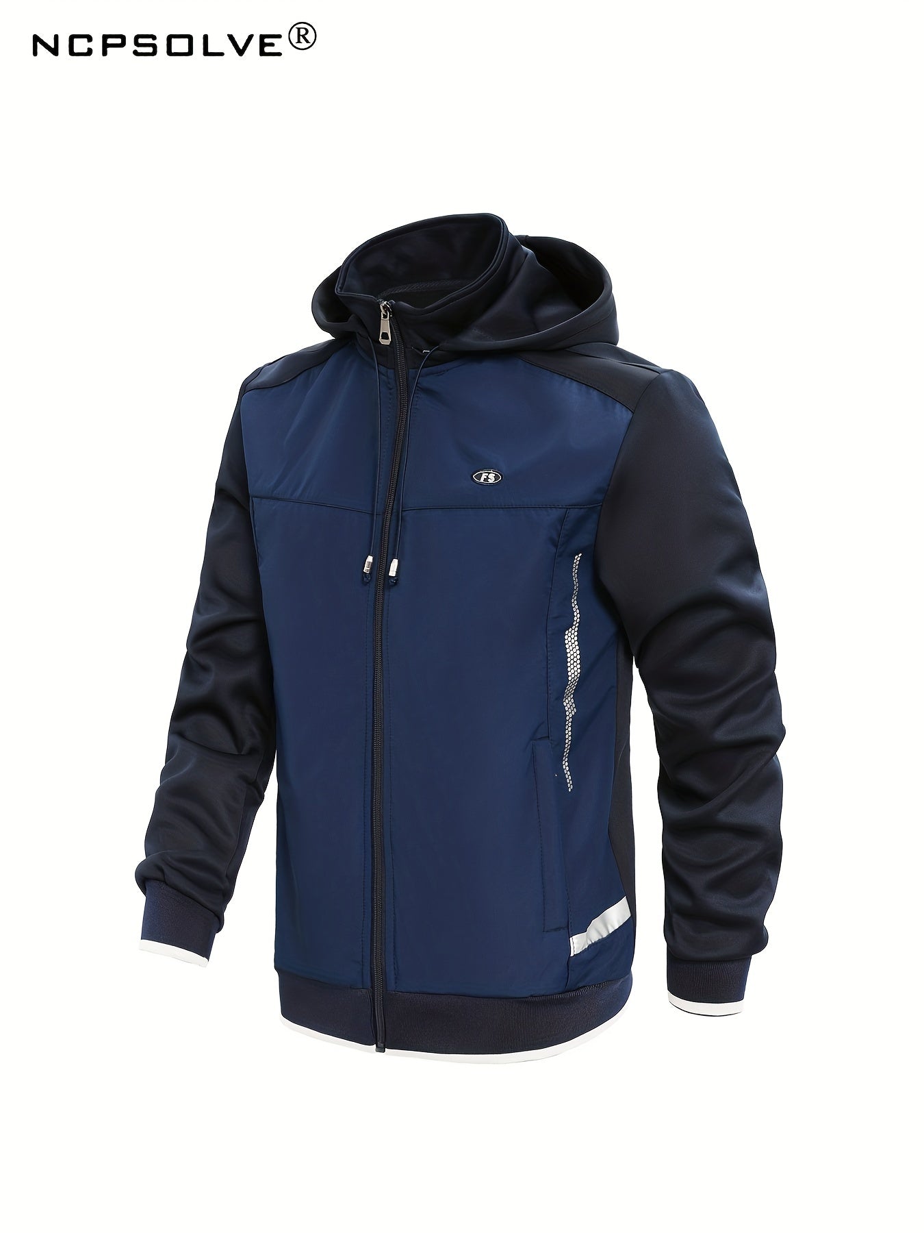 Men's Hooded Jacket & Stretchy Pants Set for Outdoor Activities