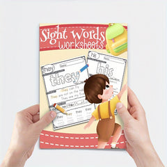Sight Words Worksheets Fry 1-100 High Frequency Words Fun Learning 50 Pages