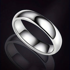 Men's Silver Stainless Steel Zircon Ring Set