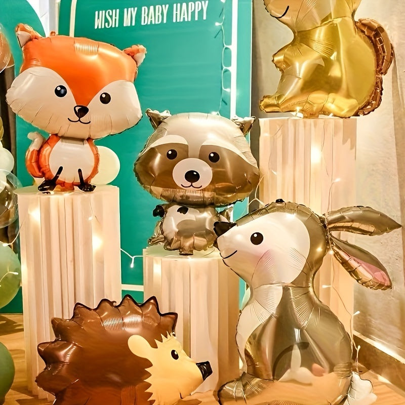 Woodland Animals Balloons Forest Creatures Cartoon Party Decorations