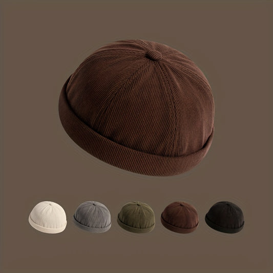 Vintage Corduroy Beanie Chemo Hat Unisex