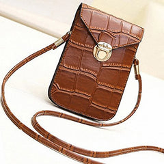Mini Cell Phone Bags 2 Layer PU Leather Small Shoulder Crossbody Bag Clutch Bag