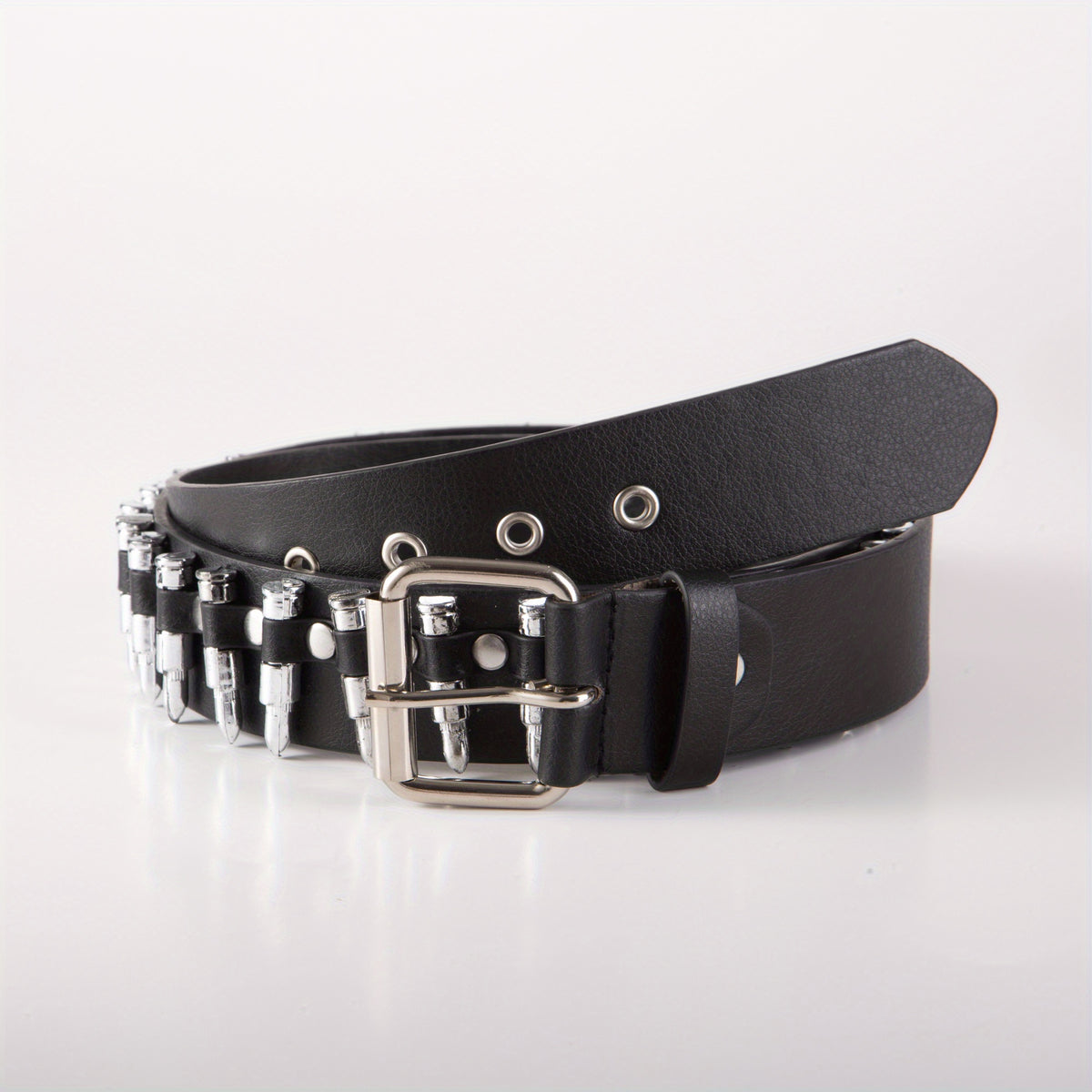 Men's Punk Bullet Belt Rivet Rock Decorative Leather Belt