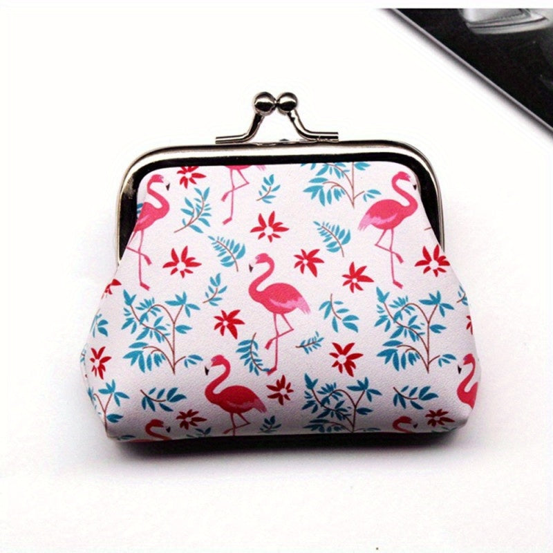 Flamingo Print Buckle Coin Purse for Girls