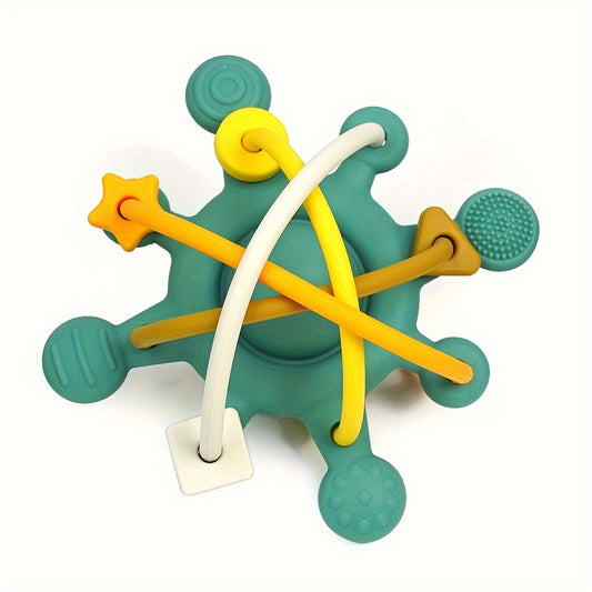 Baby Teething Rattle Toy - Silicone Teether & Shake Ball for 0 Months