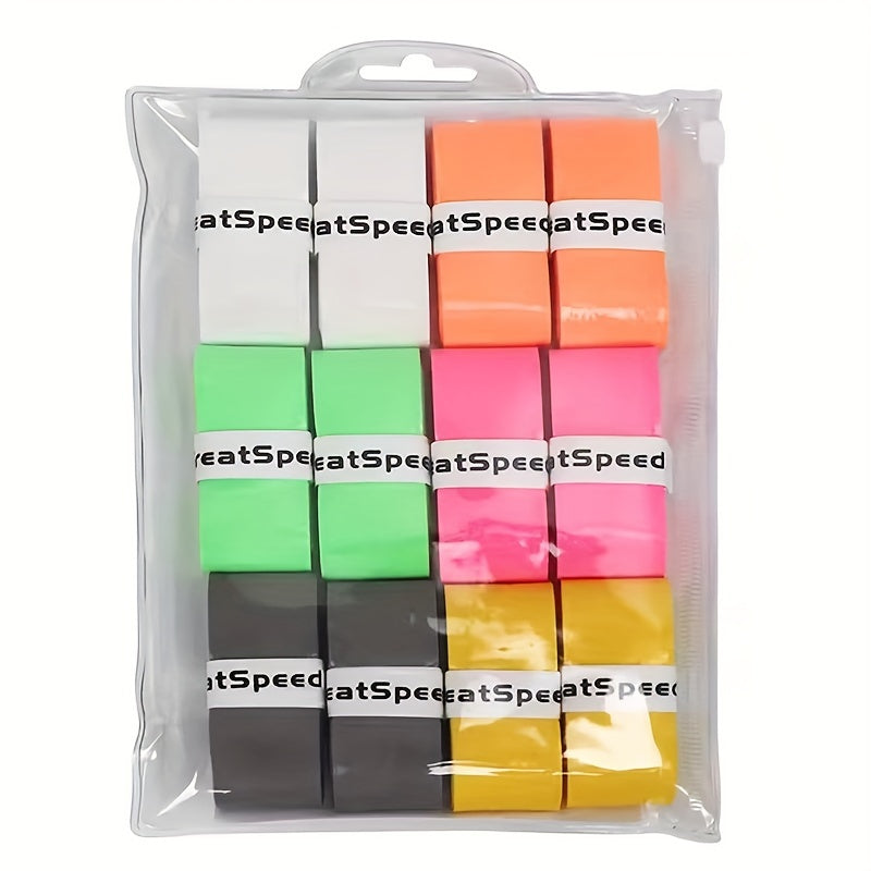 12pcs Overgrips for Tennis Badminton Racket - Anti Slip, Sweat Absorbent Grip