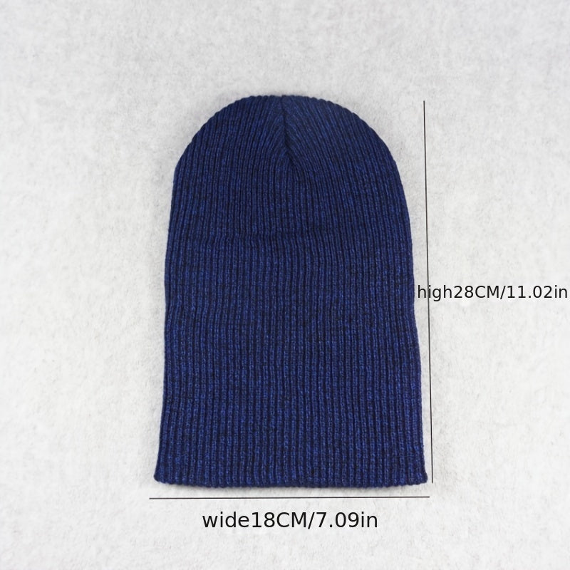 Striped Pullover Hat Men's Women's Warm Woolen Hat Knitted Hat
