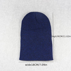 Striped Pullover Hat Men's Women's Warm Woolen Hat Knitted Hat