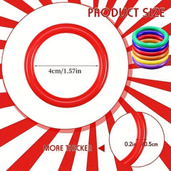 25 Plastic Toss Rings Carnival Halloween Christmas Party Favors Ring Toss Game