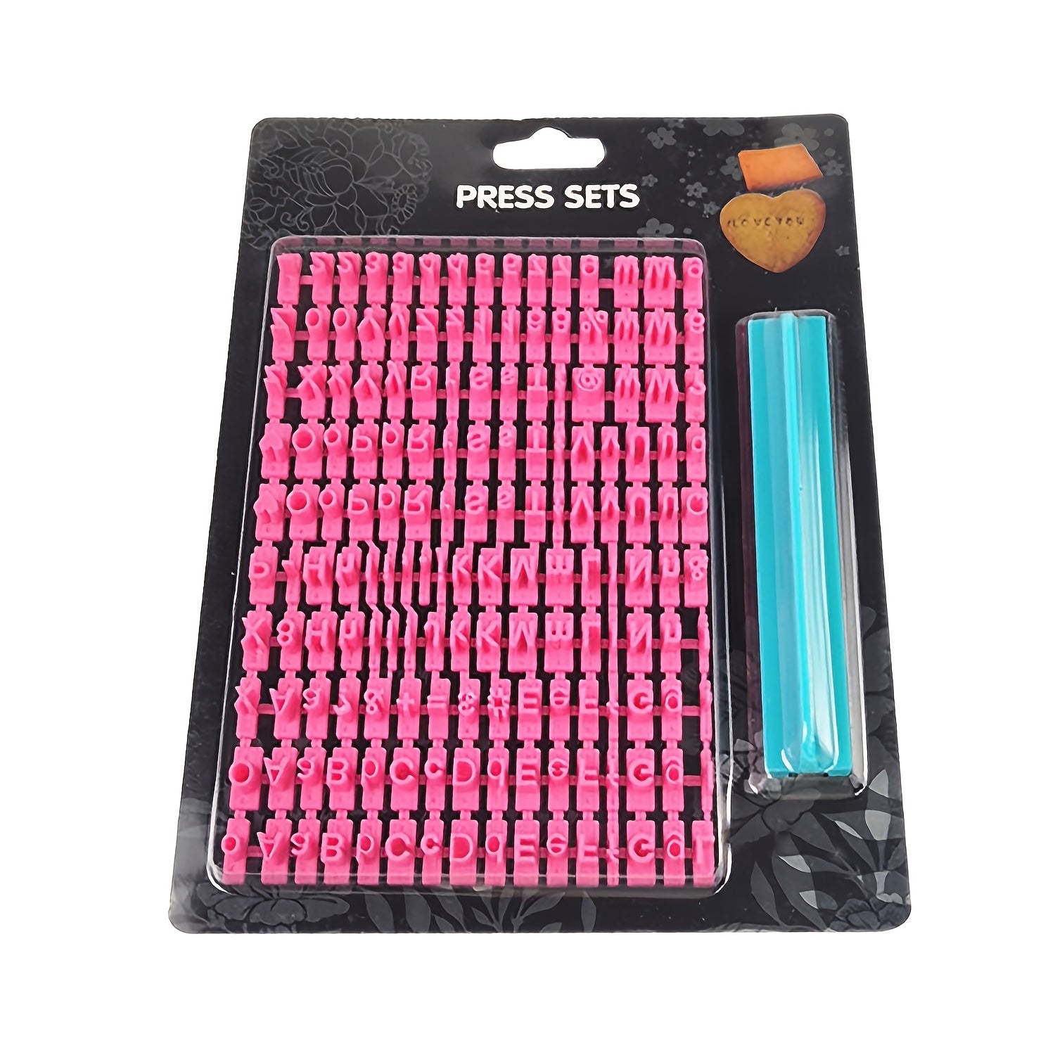 160pc Cookie Cutter Set Biscuit Alphabet Stamps Lowercase Letters Numbers