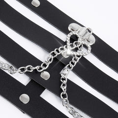 Women's PU Leather Harness Belt Gothic Body Chain Waist Belt
