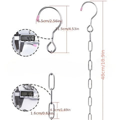 Collapsible Stainless Steel Chain Clothes Hanger Organizer