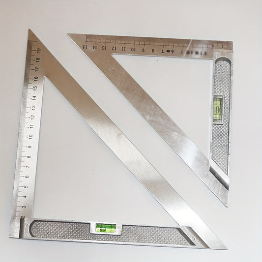 Large Size Triangle Plate Aluminum Alloy 45 Degree Stainless Steel Angle Ruler
