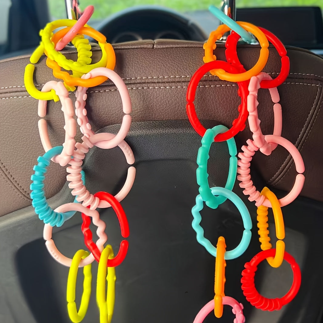 Plastics Connecting Rings Toy Hanging Stroller Crib Playmat Attach Toys
