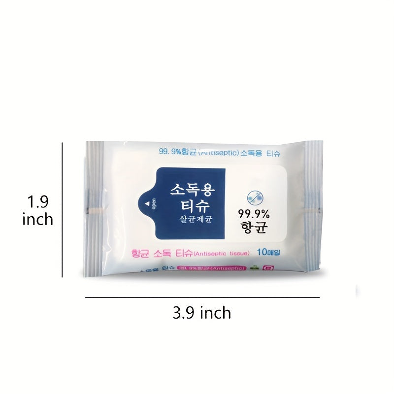 10pcs pack Antibacterial Cleaning Wipes for School Home and Office