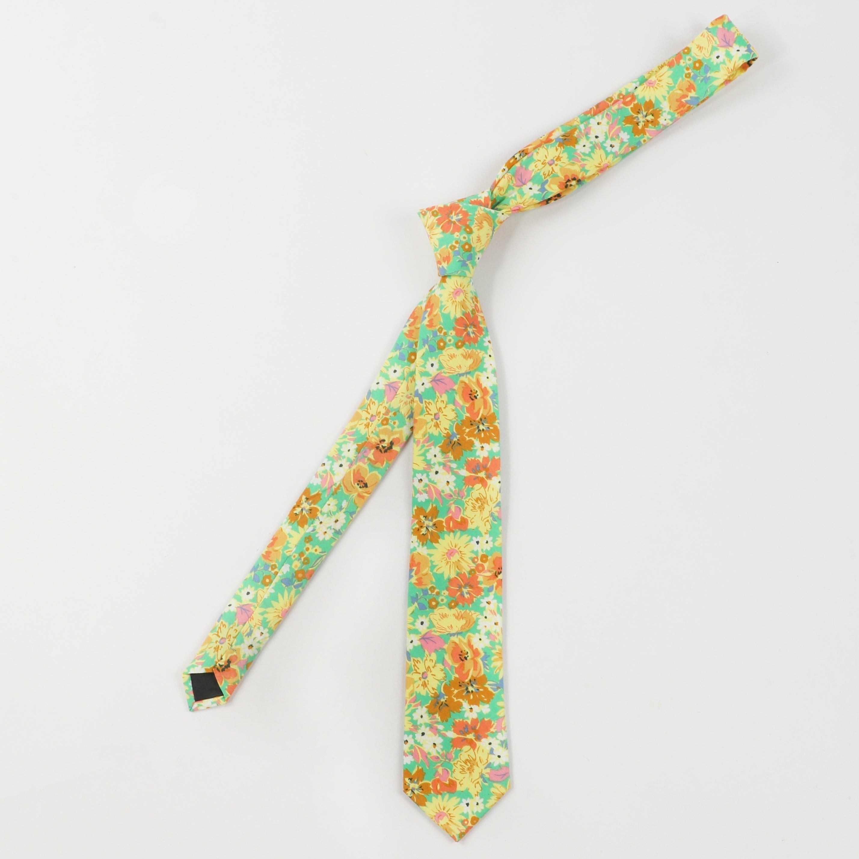 Colorful Floral Tie for Men Y2K Party Style