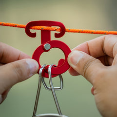 3pcs Aluminum Camping Wind Rope Buckle Tent Rope Self locking Multifunctional