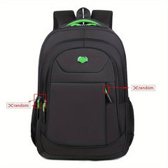 Durable Solid Colour Backpack with Multiple Zippers and Adjustable Straps