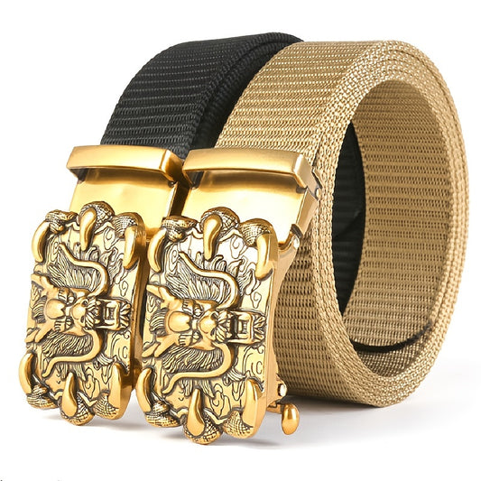 Men's Casual Nylon Belt with Automatic Buckle