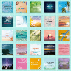 50pcs Inspirational Quotes Laptop Waterproof Vinyl Positive Stickers Easter