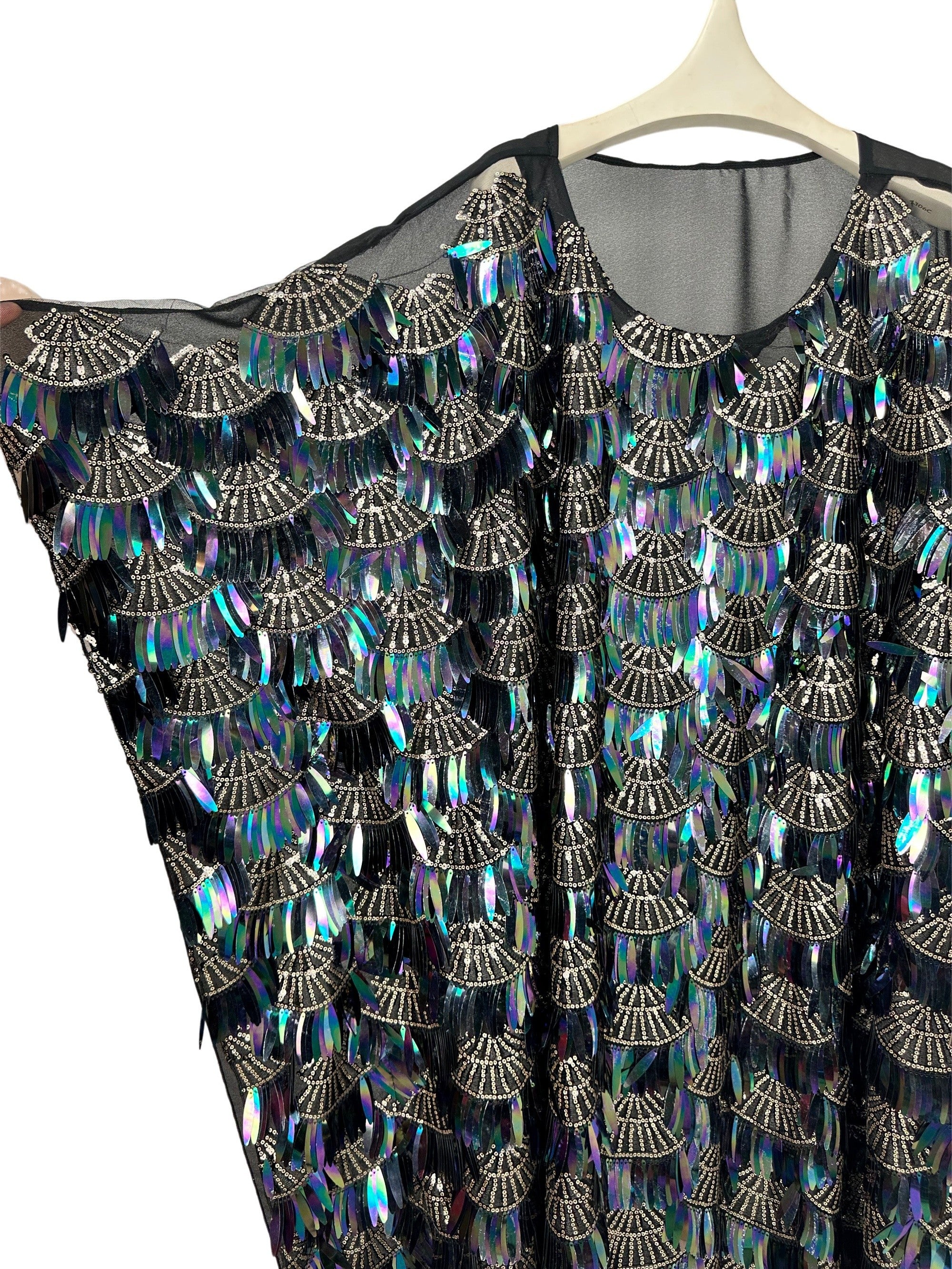  Casual Kaftan Dress Women's Plus Sequin Decor Maxi Dress