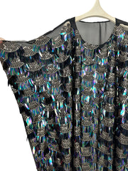  Casual Kaftan Dress Women's Plus Sequin Decor Maxi Dress