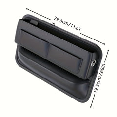 Car PU Leather Storage Box Front Seat Gap Padding