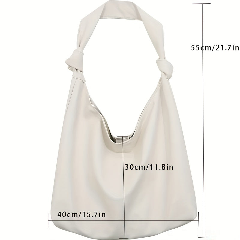 Minimalist Canvas Underarm Bag Large Capacity Women's Shoulder Purse