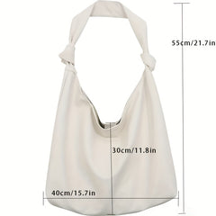 Minimalist Canvas Underarm Bag Large Capacity Women's Shoulder Purse