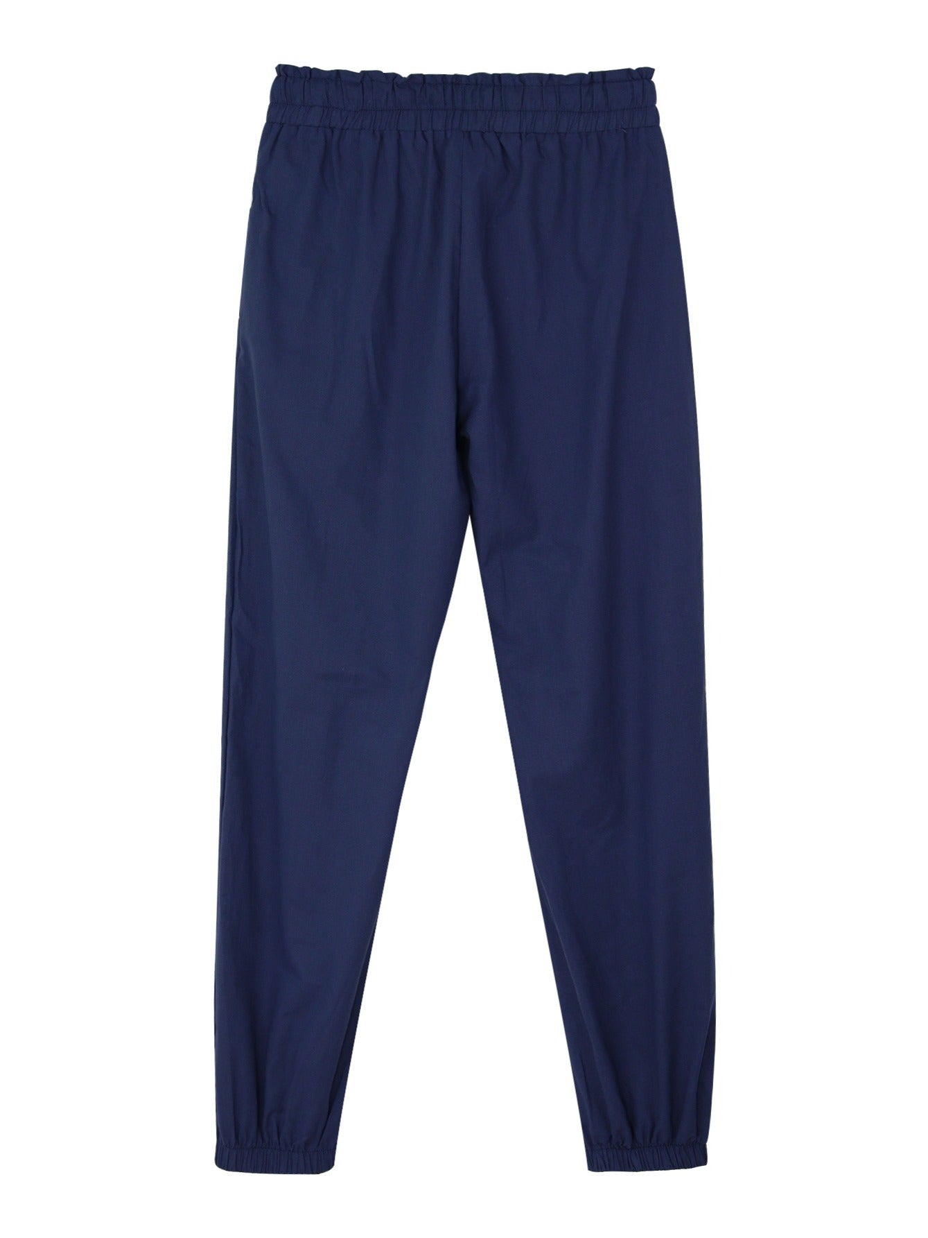 Solid Elastic Waist Cropped Pant Loose Comfy Summer Pants
