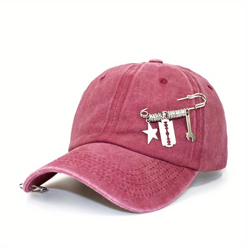 Distressed Cotton Baseball Cap Sun Hat Adjustable