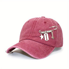 Distressed Cotton Baseball Cap Sun Hat Adjustable