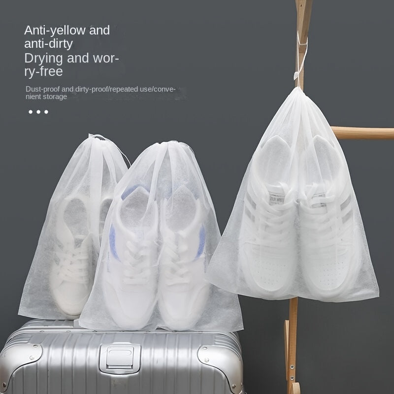 10pcs Dustproof Shoe Storage Bag for Travel and Drying Shoes