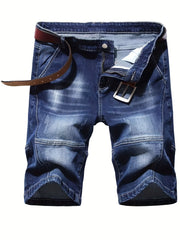 Men's Distressed Denim Shorts Street Style
